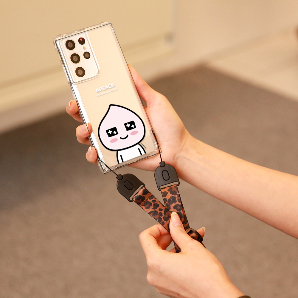 아이폰 14 플러스 카카오프랜즈 이지스트랩 목걸이 케이스