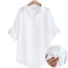 BL1639/Ribbon Tied Sleeve Blouse
