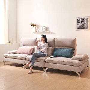 서광퍼니처 가이아 아쿠아텍스 조야 모듈형 스윙 쇼파 sk 연그레이, 4인용