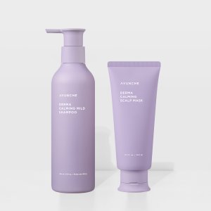[대용량] 아윤채 더마 카밍 스칼프 케어 2종 세트 (샴푸 500g + 마스크 200ml)