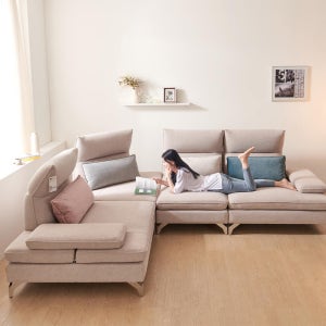 서광퍼니처 가이아 아쿠아텍스 조야 모듈형 스윙 쇼파 sk 연그레이, 5인용