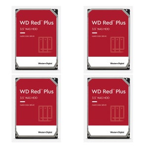 웬디 WD RED PLUS 12TB NAS 하드디스크 WD120EFBX 정품 4개 패키지