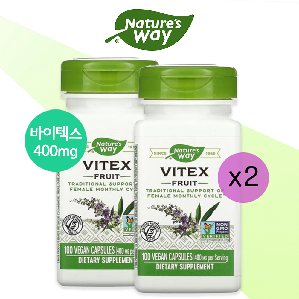 [1+1] <b>네이처스웨이</b> 바이텍스 비텍스 400mg 100정 <b>여성호르몬</b> 아그누스 카스투스 월경 스트레스관리