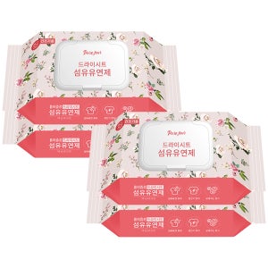 섬유유연 정전기방지 퓨어주르 건조기시트 2가지향 바닐라, 30매, 4개