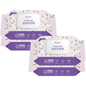 섬유유연 정전기방지 퓨어주르 건조기시트 2가지향 화이트머스크, 30매, 4개