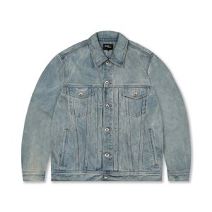 남성 명품 재킷 후시스(프리미엄 재킷) 8자 로고 블루 엠보 워싱 데님 남커플 코트 가을