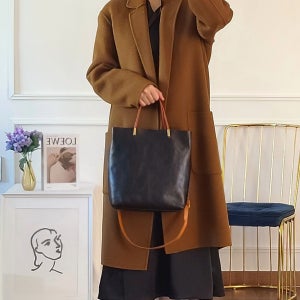 [디어자인] 소가죽 데일리 명품 스퀘어 미니 백 30대 여자 명품 가방 가벼운 토트백