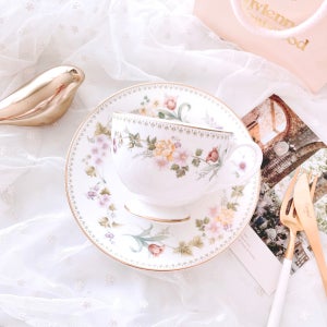 영국 웨지우드 앤틱찻잔 리잔 예쁜 빈티지커피잔