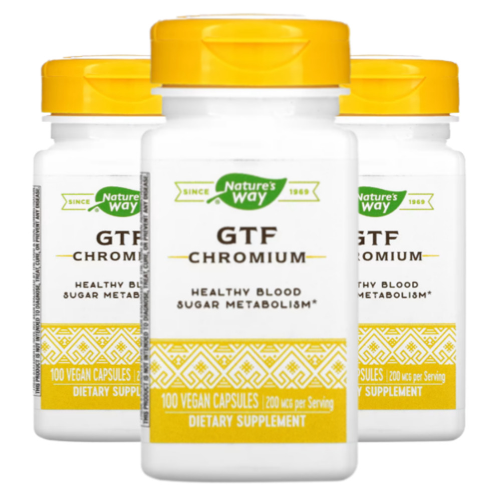 <b>네이쳐스웨이 크롬</b> Chromium GTF 200mcg 100식물성캡슐 3개