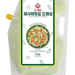 오뚜기 오쉐프 와사비마요 드레싱 1박스 2kg 6개입 마요드레싱