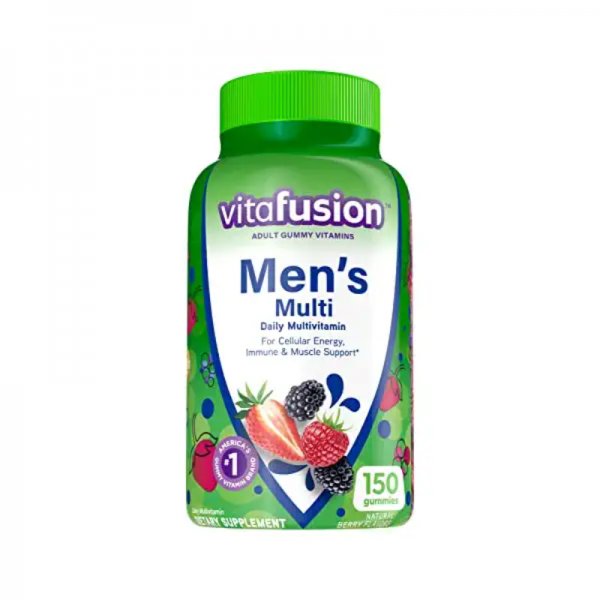 <b>vitafusion</b> Gummy Vitamins for Men <b>판토텐산</b> 보론 Berry Flavored Daily Multivitamins 150 구미