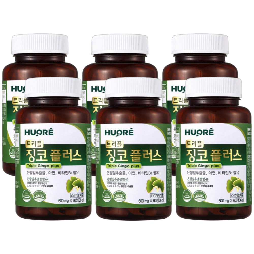 <b>트리플 징코플러스</b> 은행잎추출물 기억력 혈행 개선 12개월분