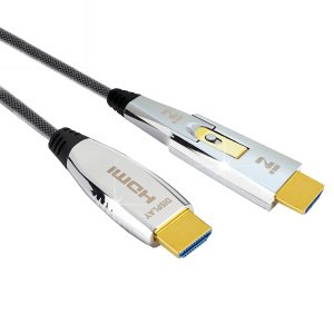 인네트워크 매쉬 분리 배관용 하이브리드 광 HDMI 2.0V 4K 실버메탈 망사 케이블 10M [IN-HHAOC2010] INC221