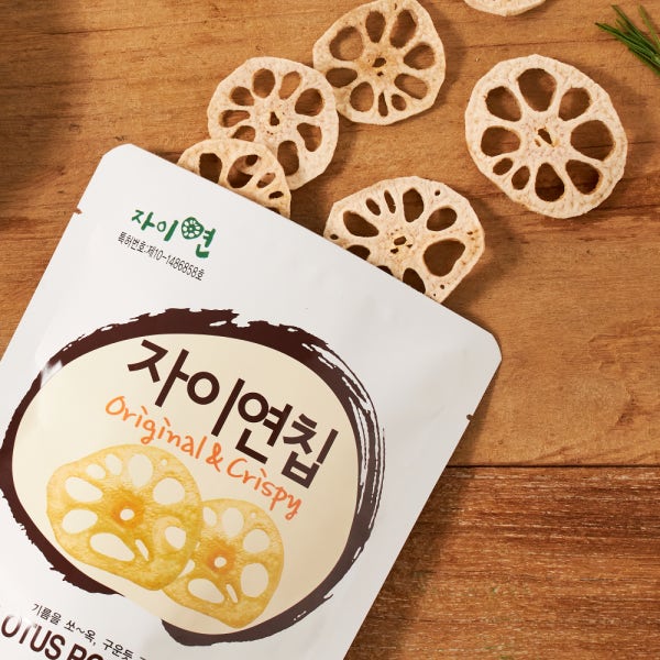 자이연팜 자이연칩 국산 무설탕 연근칩 원물 과자 야채칩 어르신 임산부 칼로리 낮은 간식