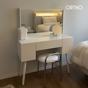 올쏘 하임 콘솔 거울 원목 수납 화장대 (사각거울포함)