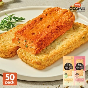 꼬꼬빌 심쿵 닭가슴살 어묵바 70g 2종 25+25팩 핫바 단백질 헬스닭