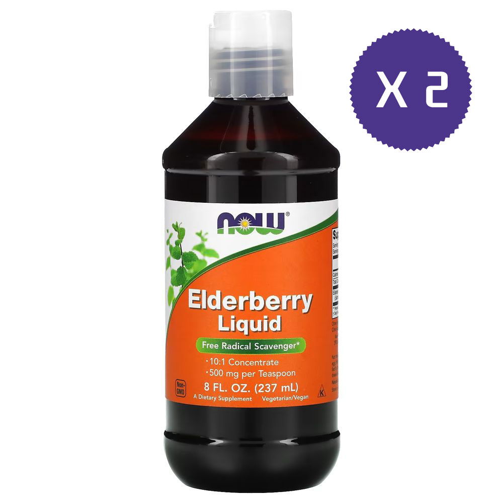 나우푸드 <b>엘더베리 리퀴드 500mg</b> 237ml 2개