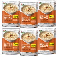 샘표 밸런스죽 통녹두 전복 삼계죽 420g x 6 팩죽 맛있는 녹두 닭 단백질 파우치 죽