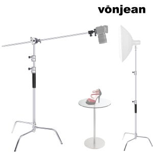 본젠 LT-337 카메라 조명 수직촬영 C스탠드 + VD-301H 볼헤드 SET [스튜디오 브이로그 오버헤드 사진영상 촬영장비 등]