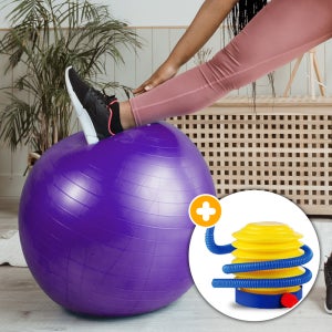 스타 짐볼 PVC GYM BALL 발펌프 포함 /65cm 보라DP - 요가 필라테스 홈트 홈트레이닝 스트레칭 임산부