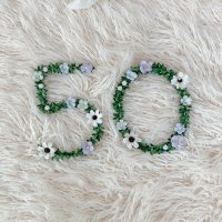 플라워 50 letter - 본아트 뉴본 신생아 아기 50일 100일 셀프촬영 소품 대여