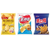 허니버터칩60g+포카칩오리지널66g+포스틱84g