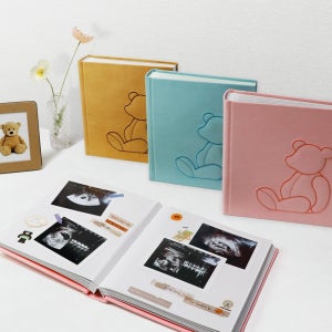 초음파앨범 접착식 테디베어 성장 사진앨범