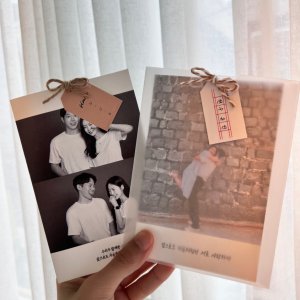 포토 카드 편지지 사진 여자친구 남자친구 프로포즈 편지 커플 기념일 이벤트 택 디자인 1번 뒷면 사진으로 할게요 폰트1번 한국어