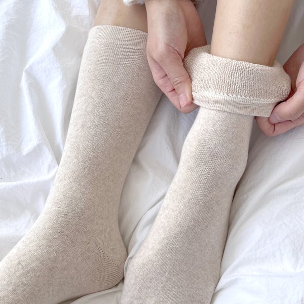 국산 두꺼운 무압박 기모양말 따뜻한 통파일 임산부 조리원 방한 쿠션 산모 수면 겨울양말