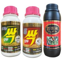 모두싹프리미엄 500g 모두싹골드 500g 엠비씨 600ml 세트 유황비료 나라바이오