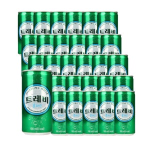 트레비 탄산수 플레인 190ml 30캔 미니 캔음료 음료수 탄산음료