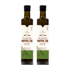 아보카도오일 냉압착 엑스트라버진 아보카도유 비정제 1L (500ml X 2병)
