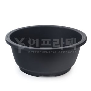 플분 플라스틱 화분 분재 다육이 원형 대형 분갈이 저면관수 미니1호, 블랙