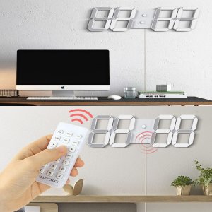 3D LED벽시계 대형 화이트 무소음 거실 인테리어 벽걸이시계 개업 집들이 선물
