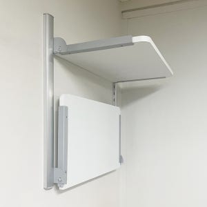 하드웰 시스템 접이식 벽선반 2단 높이60cm(상판 60x35cm) 벽걸이 원목