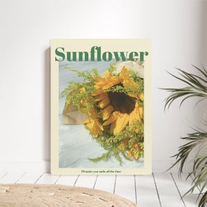 오홀리브 접이식 액자테이블 해바라기 9가지 소(60x40) 썬플라워 27cm다리