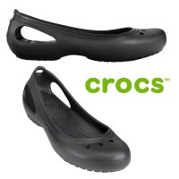 크록스 펌프스 플랫슈즈 레이디스 Crocs Pumps Flat Women Black