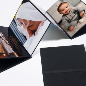 아코디언북 6x8 사진 앨범 북아트, 제트블랙