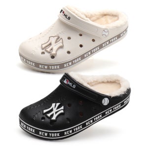 MLB 캠핑 NY 양키스 볼드 방한 털슬리퍼