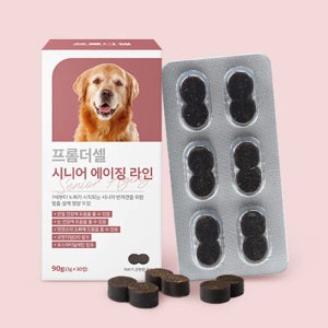 프롬더셀 강아지 노견 종합 영양제 관절 피부 백내장 치매 항산화제 30정