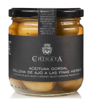 스페인 라치나타 LA CHINATA Aceituna 고급 허브와 마늘로 속을 채운 고달 올리브 통조림 180g