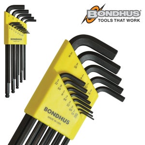 본더스 고급형 볼 렌치 육각렌치 세트(10937) 내구성 강화, 정밀 작업용 자전거수리 가구조립 수공구