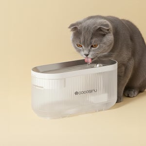 코코시루 대용량 반투명 자동 급수기 고양이 강아지 정수기 무선 모터 3L C3WF-WPS