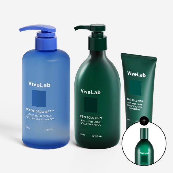 바이브랩 온가족 탈모 세트 (비오틴파랑샴푸 550ml+초록샴푸 500ml)