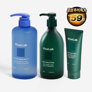 바이브랩 온가족 탈모 세트 (비오틴파랑샴푸 550ml+초록샴푸 500ml)