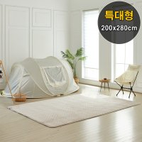 더안전기매트 캠핑 전기장판 극세사 베이지 200x280