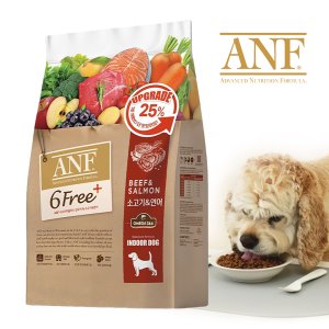 ANF 식스프리 플러스 인도어 소고기&연어 5.6kg 강아지 사료