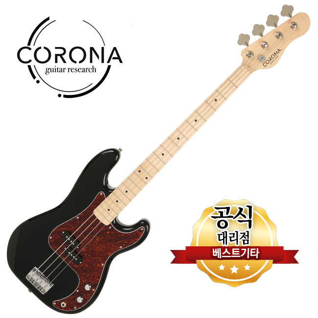 Corona 베이스기타 Standard P-Bass 코로나 프레시전 베이스기타 Black(Maple)