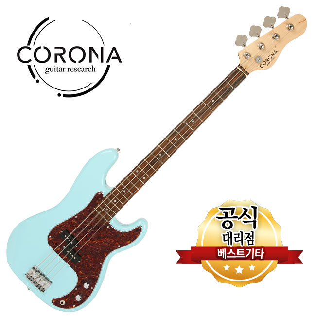 Blue Microphones 베이스기타 Standard P-Bass 코로나 프레시전 Daphne Blue Laurel
