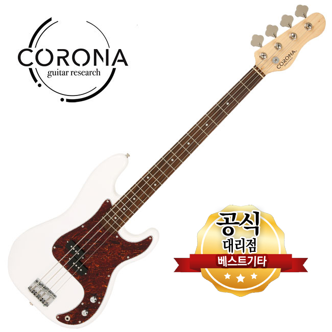 Corona 베이스기타 Standard P-Bass 코로나 프레시전 올림픽 화이트 (Laurel)